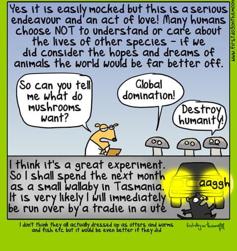 Cartoon by First Dog on the Moon titled Living As Creatures, panel 3