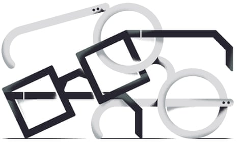 Illustration of pairs of glasses for article by Oliver Burkeman