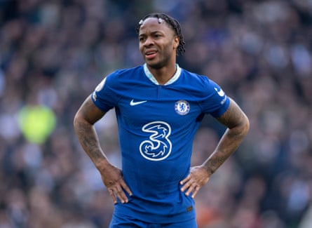 Raheem Sterling looks dejected for Chelsea