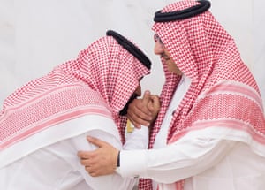Mohammed bin Salman, newly appointed crown prince, kisses Mohammed bin Nayef’s hand.