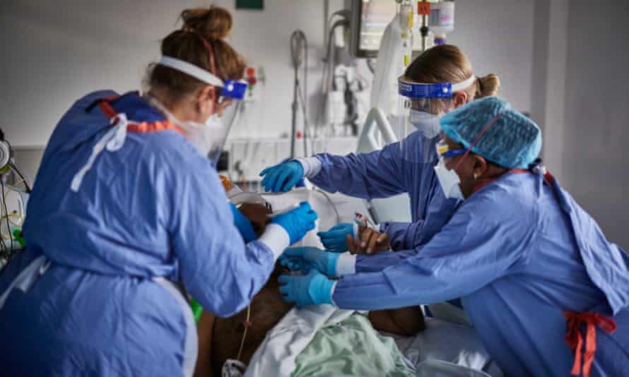 The intensive care unit at Milton Keynes hospital had only one free bed on 7 January.