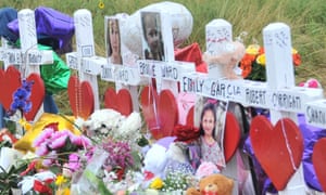 A memorial site for victims killed in the shooting.