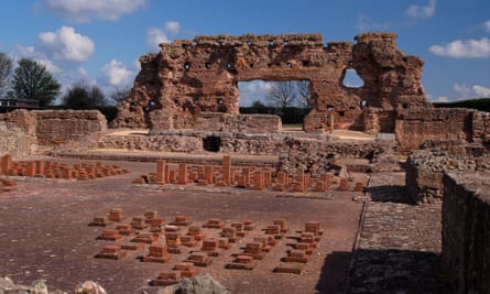 The site of a bath house at Roman City Wroxeter.