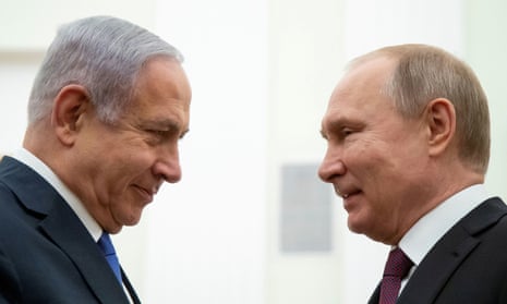 Russian president Vladimir Putin and Israeli prime minister-designate Benjamin Netanyahu meeting in the Kremlin in Moscow, Russia, 4 April 2019.