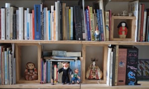 Bookshelf with puppets