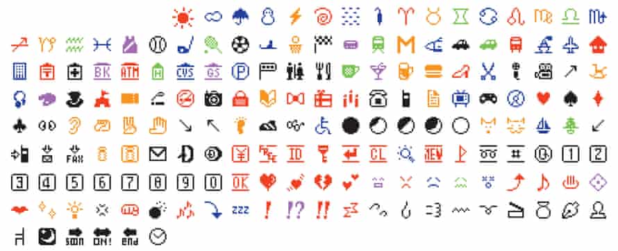 The set of 176 original emoji characters