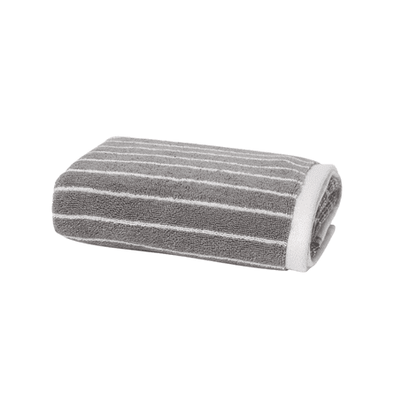 JL Towel Cutout White John Lewis Egyptian Cotton Stripe Hand Towel, Dove Grey/Cream