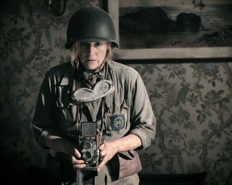 Lee<br>Kate Winslet in Lee / film still The film explores the most significant decade of Lee Miller’s life. As a middle-aged woman, she refused to be remembered as a model and male artists’ muse. Lee Miller defied the expectations and rules of the time by traveling to Europe to report from the frontline during WWII. There, in part as a reaction to her own well-hidden trauma, she used her Rolleiflex camera to give a voice to the voiceless. What she captured on film in Dachau and throughout Europe was shocking and horrific. Her photographs of the war, its victims and its consequences remain among the most significant and historically important of the Second World War. She changed war photography forever, but Lee Miller paid an enormous personal price for what she witnessed and the stories she fought to tell.