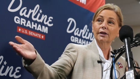 Darline Graham at a news conference for her campaign.