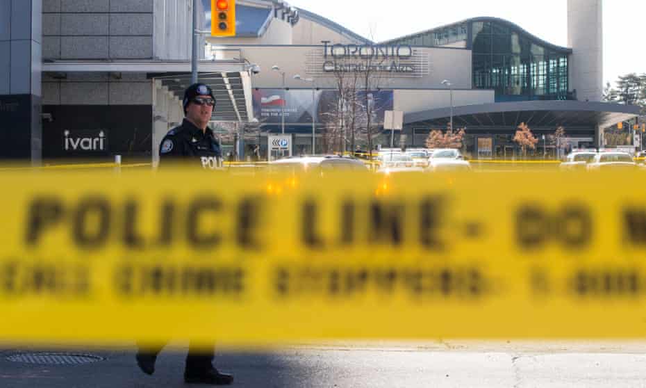 Police tape at the scene of Toronto van attack