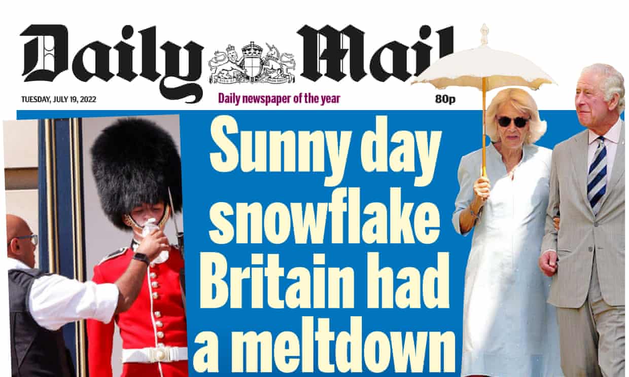 ‘Super scorchio!’: heat brings out new face of climate denial in UK press
