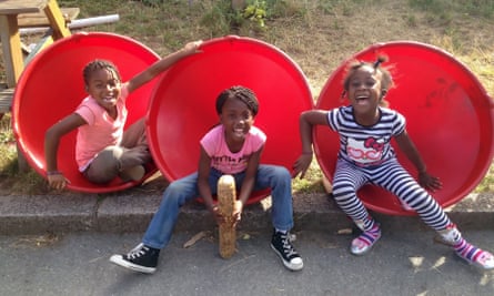 Children play in Lambeth’s Triangle playground.