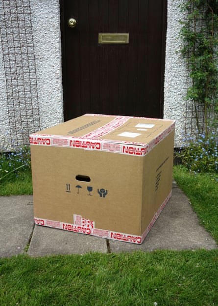 A large parcel on a doorstep