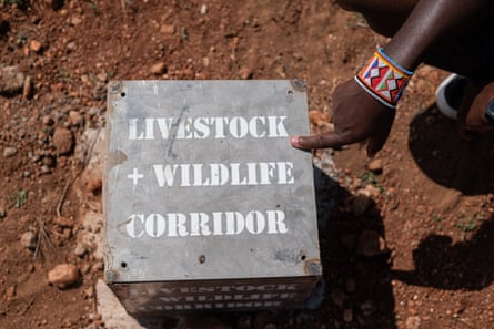 A corridor marker in Oldonyiro in northern Kenya. Oldonyiro