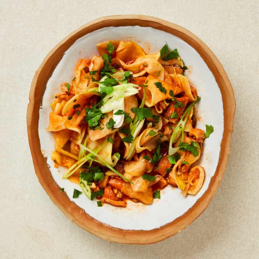 Yotam Ottolenghi’s fermented kohlrabi and shiitake.