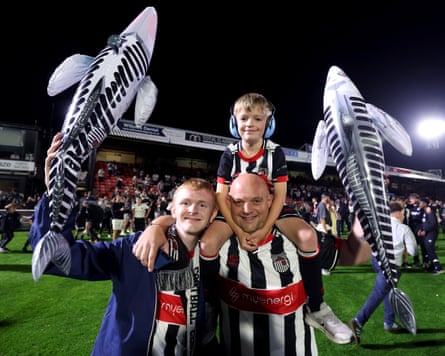 Grimsby fans celebrate