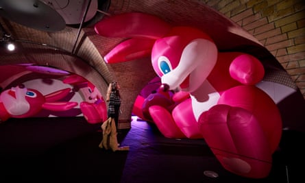 Giant inflatable rabbits