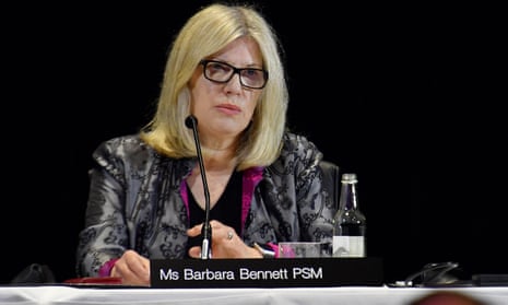 Commissioner Barbara Bennett addresses attendees during the Disability Royal Commission’s Ceremonial Closing