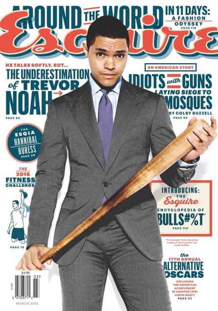 Trevor Noah on the cover of Esquire in March 2016.