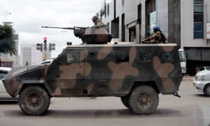 Soldiers on the streets of Harare, Zimbabwe, earlier this week