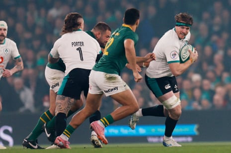 Ireland's Ryan Baird in possession