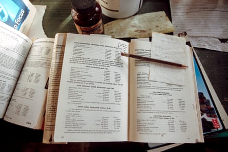 A book of film processing instructions for different papers.