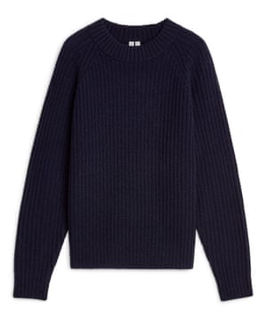 Ribbed cotton crew neck jumper, £135.
