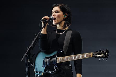 Romy Madley Croft of the xx performs during 2026 Lollapalooza festival in Chicago, US.