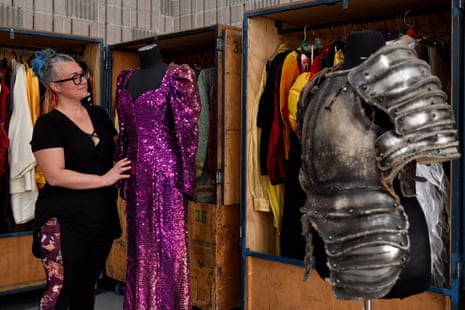 Opera Australia’s Wardrobe Production Coordinator Cassie Pascoli displays items that will be available during Opera Australia’s costume clearance sale.