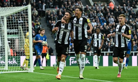 Fabian Schär celebrates scoring the winner