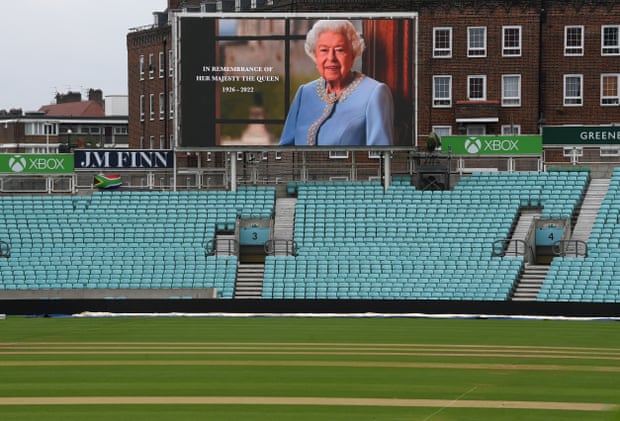 The scene at the Oval in London on Friday.