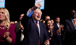 Boris Johnson reacts to Sajid Javid’s speech at the Conservative party conference in Manchester. 6720.jpg?width=300&quality=85&auto=forma