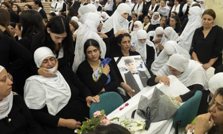 Mourners at the funeral