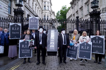 A protest against the UK government’s Northern Ireland Troubles (Legacy and Reconciliation) Bill in London in 2022.