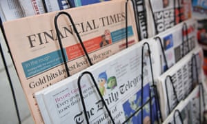 Newspapers on a newsstand