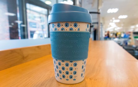A reusable Waitrose cup