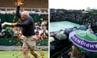 Queues, rain and protest: Wimbledon gets off to a rocky start – video report