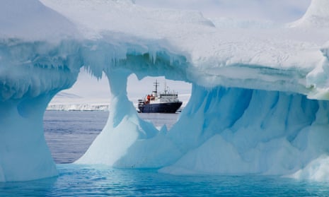 A ship in the Antarctic