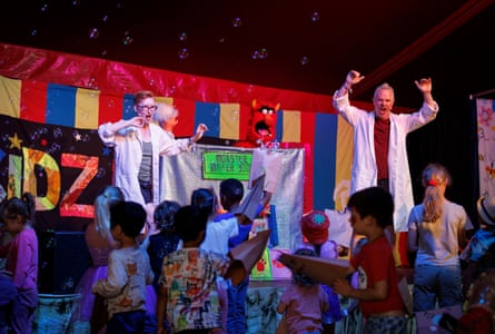Monster Maker 3000 host a disco party for children in the Kidzfield Big Top tent.