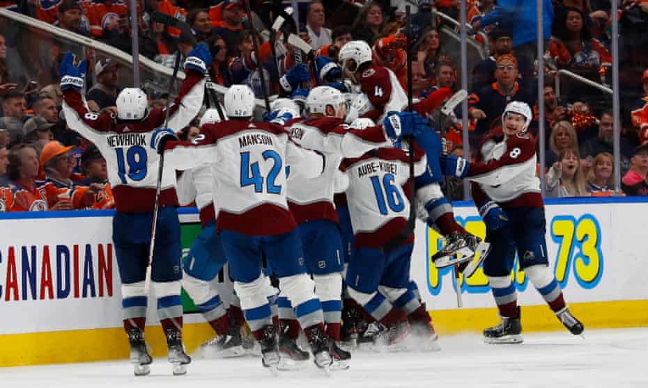 Colorado Avalanche sweep aside Oilers to advance to Stanley Cup final |  Stanley Cup | The Guardian