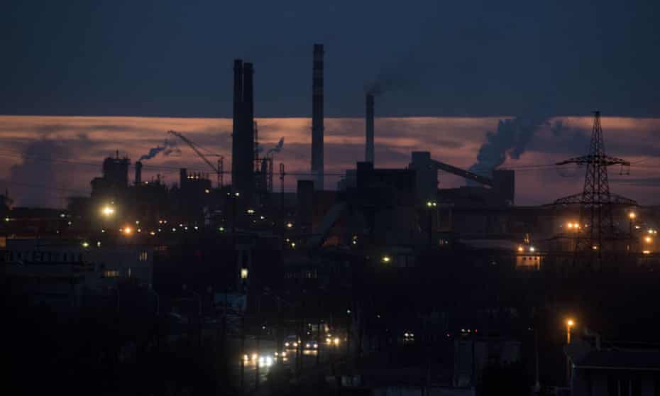 The Azovstal steel factory in Mariupol