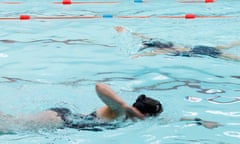 Swimmers in a pool