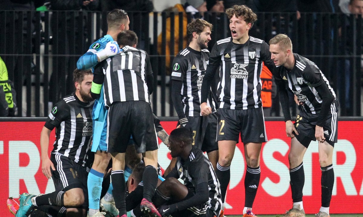 mura stun tottenham with late europa conference winner after sessegnon red europa conference league the guardian mura stun tottenham with late europa conference winner after sessegnon red europa conference league the guardian