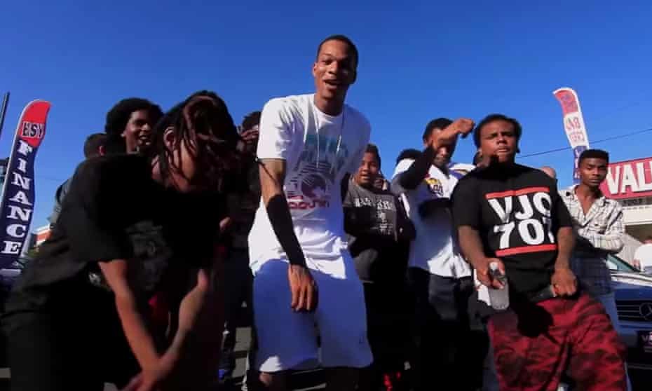 Lil Yase, center, in a screen grab from his music video for Get It In (Remix).