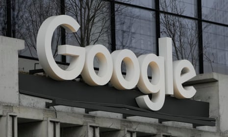 Building with white signage saying 'Google'