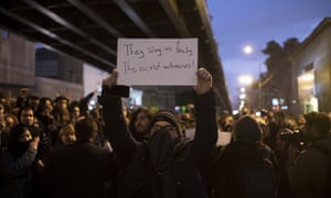 Protesters in Tehran after the government admitted shooting down a passenger jet.