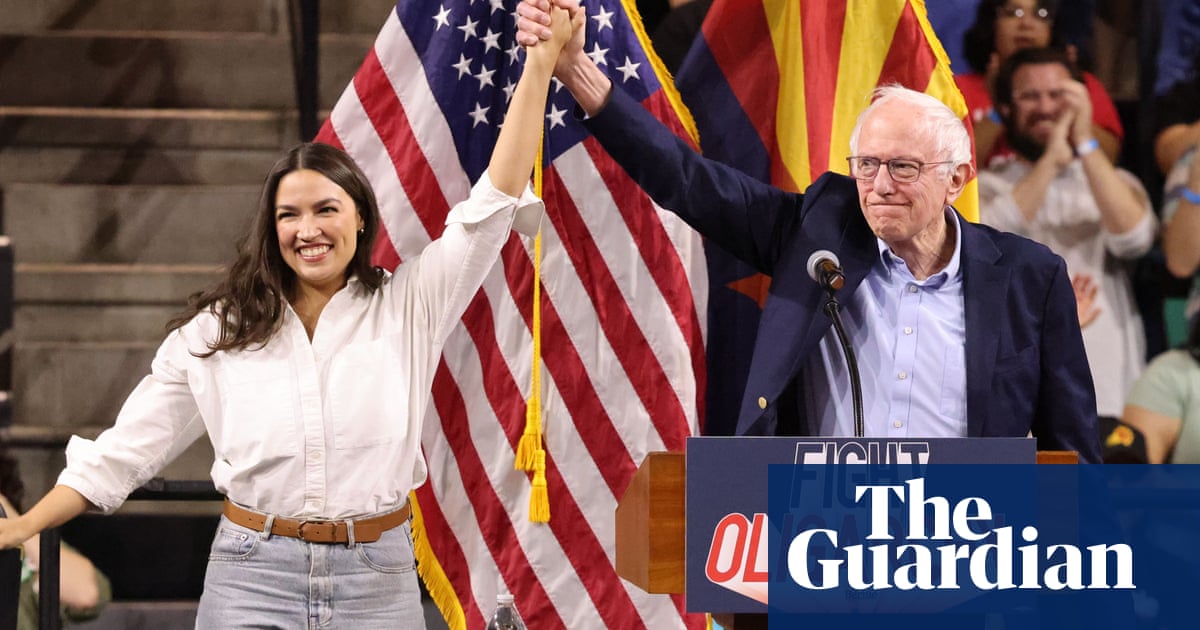 Sanders and AOC tell packed arena Trump is ‘screwing over’ working class
