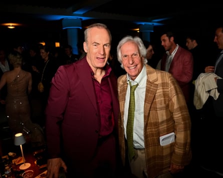 Portrait of the two men at a film premiere