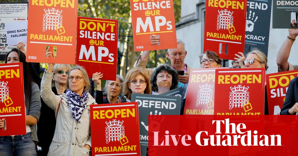 Brexit: Supreme court begins hearing legal challenges over Boris Johnson's suspension of parliament – live news