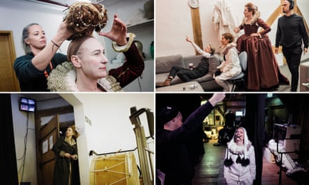 Backstage at the Globe’s new productions.